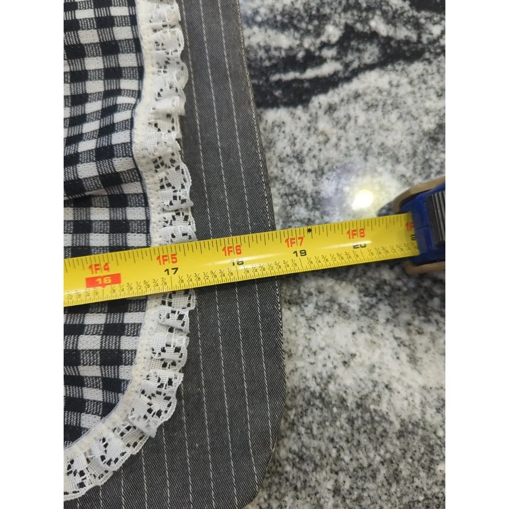 Vintage Handmade Child's Dress CLOTHES PIN BAG Holder Hanger Black White